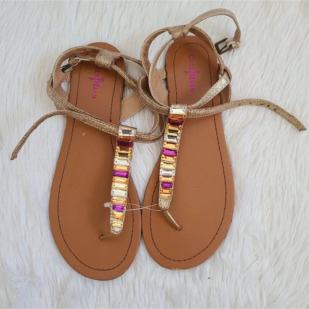 💙 Cole Haan Rhinestone Flat Sandals SZ 5 (3 For $20)